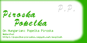 piroska popelka business card